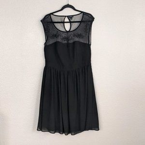 Torrid Black Dress Mesh w/ Beaded Embroidery Dress